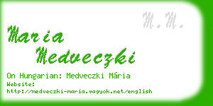 maria medveczki business card